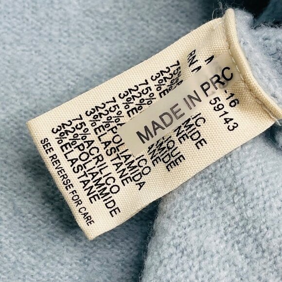 FRNCH Nisa Wave Sweater Womens S Metallic Blue Balloon Sleeves Relaxed Knit - Picture 5 of 11